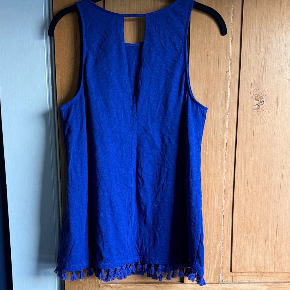 Lilly Pulitzer A-Line Top with fringe at the bottom - Picture 5 of 6